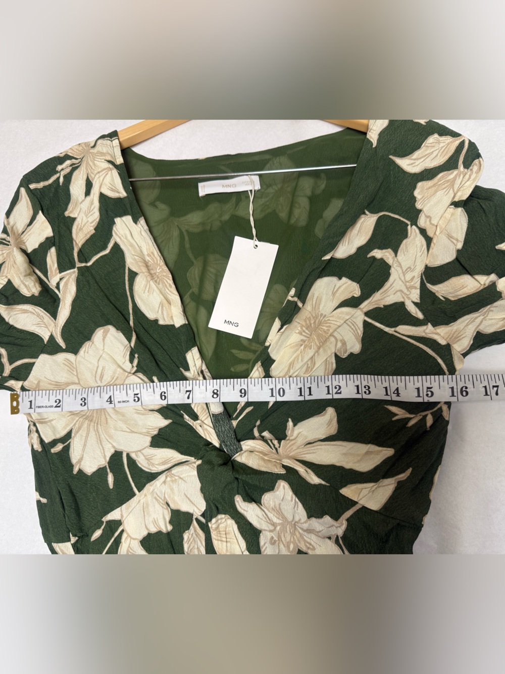 NWT🍒Mango Floral Print Twisted Detail A line Midi Dress🍒 - Picture 7 of 13